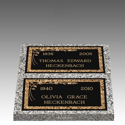 Dignity Castle Rose Deep Double Bronze Headstone