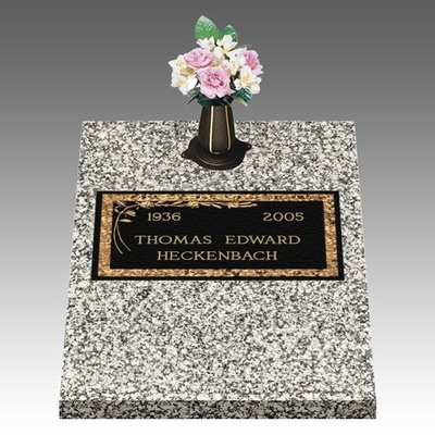 Dignity Castle Rose Deep Top Bronze Headstone II