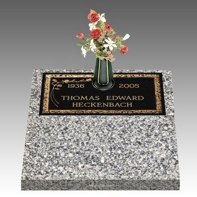 Dignity Castle Rose Deep Top Bronze Headstone