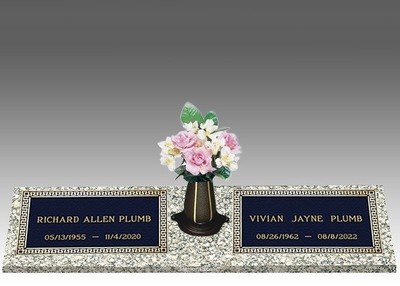 Dignity Classic Double Large Bronze Headstone II