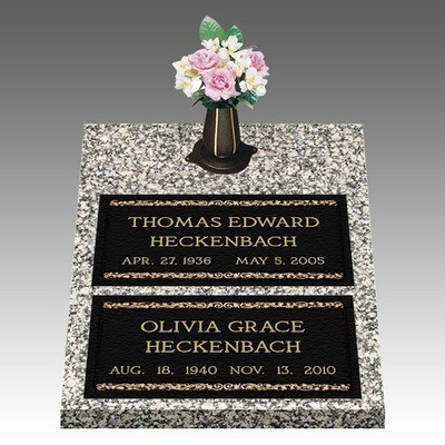 Dignity Deep Double Bronze Headstone II