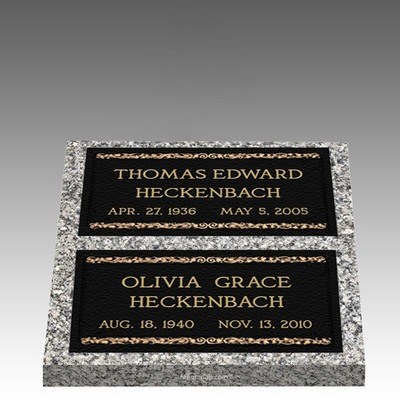 Dignity Deep Double Bronze Headstone