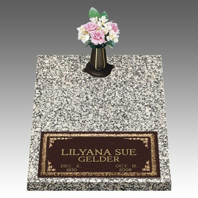 Dignity Ivy Deep Bottom Large Bronze Headstone II