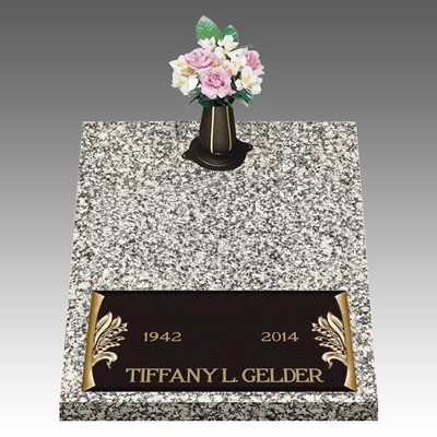 Dignity Lily of the Valley Deep Bottom Bronze Headstone II