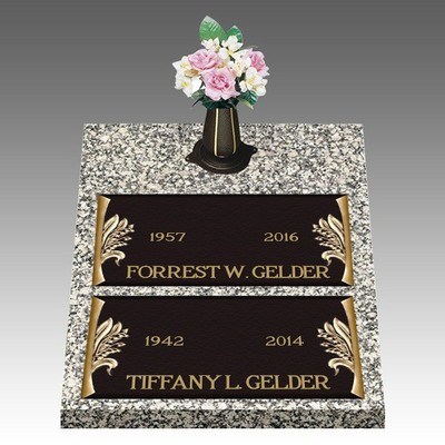 Dignity Lily of the Valley Deep Bronze Cemetery Headstones II