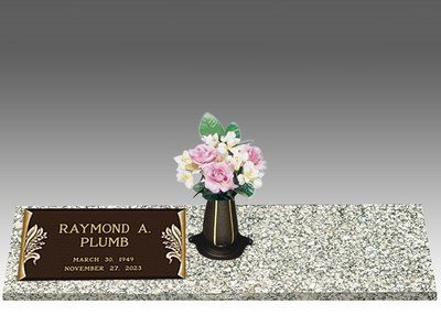 Dignity Lily of the Valley Left Bronze Headstone II