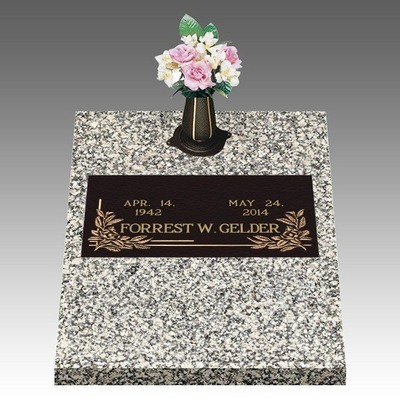 Dignity Magnolia Deep Top Bronze Headstone II