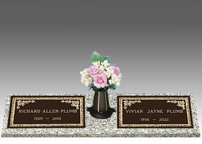 Dignity Maple Double Large Bronze Headstone II