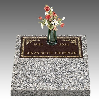 Dignity Maple Leaf Deep Top Bronze Headstone