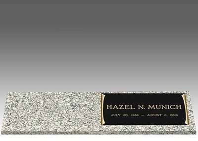 Dignity Scroll Right Large Bronze Headstone