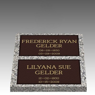 Dignity Simplicity Deep Double Bronze Headstone