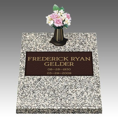 Dignity Simplicity Deep Top Large Bronze Headstone II