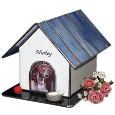 Dog House Small Cremation Photo Pet Urn