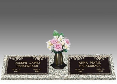 Dynasty Dogwood Double Bronze Headstone II