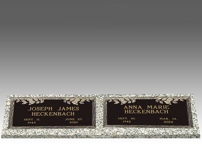 Dynasty Dogwood Double Bronze Headstone