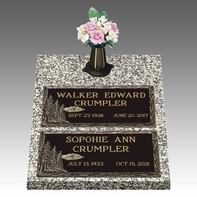 Dynasty Evergreen Deep Bronze Cemetery Headstones II