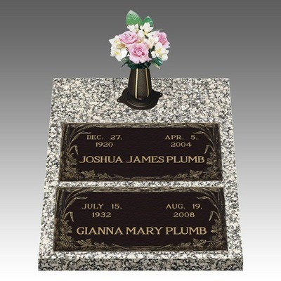 Dynasty Fruit of Life Deep Double Large Bronze Headstone II