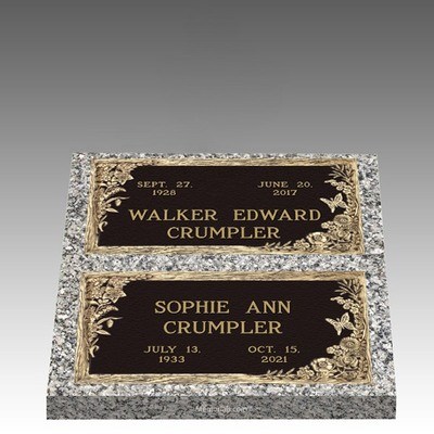 Dynasty Resurrection Deep Double Large Bronze Headstone