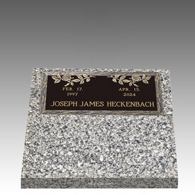 Dynasty Rose Deep Top Bronze Headstone