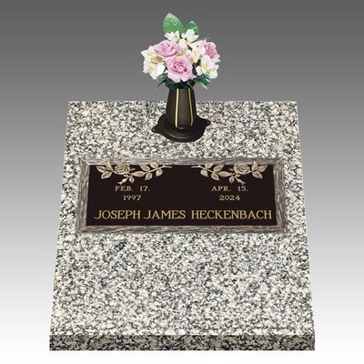 Dynasty Rose Deep Top Large Bronze Headstone II