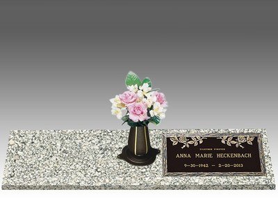 Dynasty Rose Right Large Bronze Headstone II