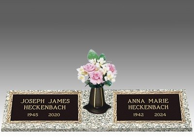 Dynasty Simplicity Double Bronze Headstone II