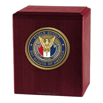 Eagle Scout Rosewood Cremation Urn