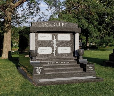 Elegant Cemetery Crypt Mausoleum