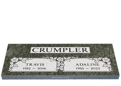 Eternity Dogwood Companion Granite Headstone 60 x 20