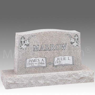 Everlasting Faith Companion Granite Upright Headstone II