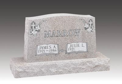 Everlasting Faith Companion Granite Upright Headstone