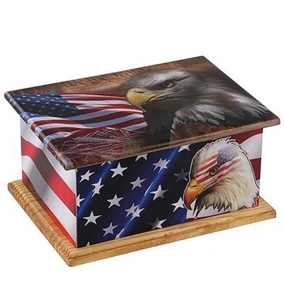 Flag Chest Cremation Urn