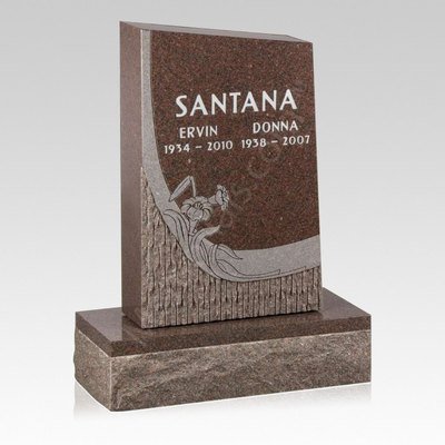 Flowerful Grave Memorial Stones