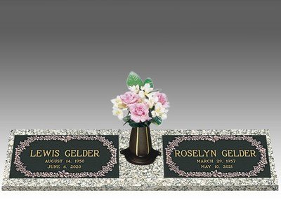 Forever Flowers Bronze Cemetery Headstones II