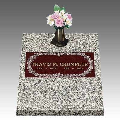 Forever Flowers Deep Top Bronze Headstone II