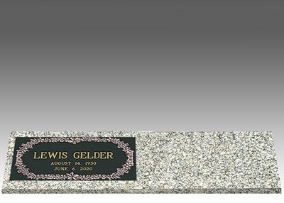 Forever Flowers Left Bronze Headstone