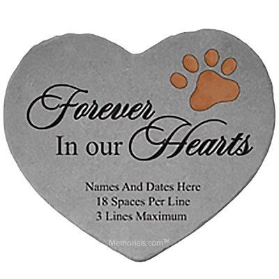 Forever In Our Hearts Paw Keepsake Rock