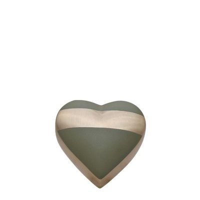 Garden Green Metal Heart Urn