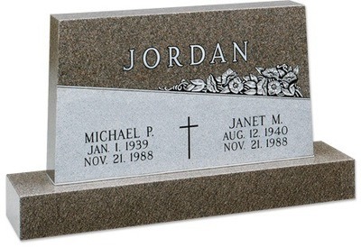 Garden of Heaven Upright Granite Headstone V