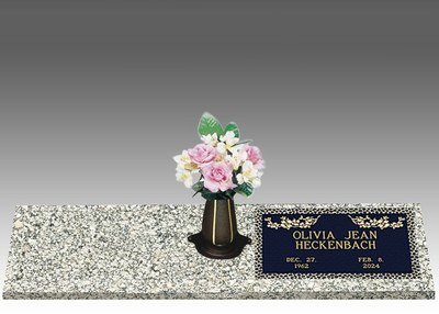 Garden of Life Dogwood Right Bronze Headstone II