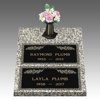 Garden of Life Pine Deep Double Bronze Headstone II