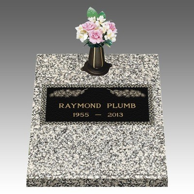 Garden of Life Pine Deep Top Bronze Headstone II