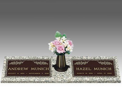 Garden of Life Pine Double Bronze Headstone II