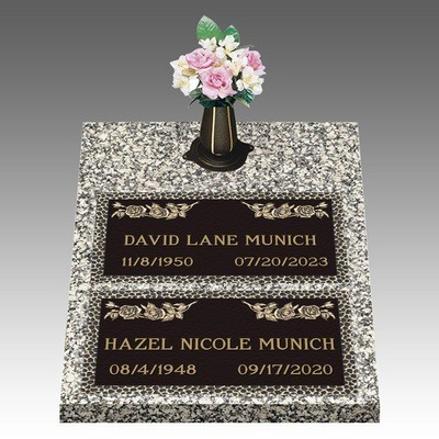 Garden of Life Rose Deep Bronze Cemetery Headstones II