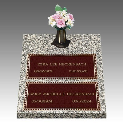 Gold Star Deep Double Bronze Headstone II