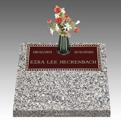 Gold Star Deep Top Bronze Headstone