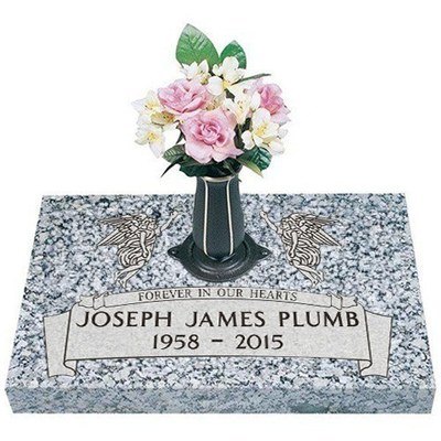 Guiding Angels Granite Grave Marker 32 x 20