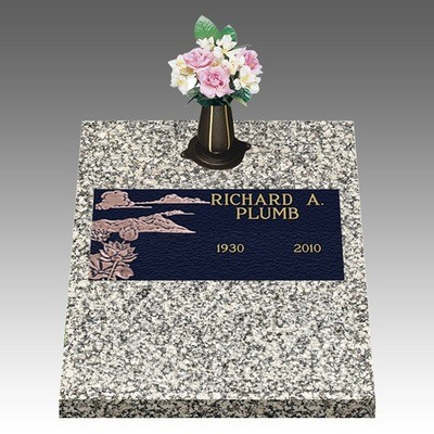 Hawaiian Lotus Deep Top Bronze Headstone II