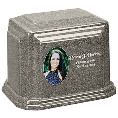 Heather Grey Cultured Photo Urn