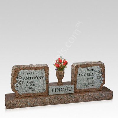 Husband and Wife Memorial Grave Marker III